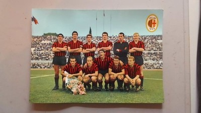Ansichtskarte Real Madrid Milan 1899 wohl von 1964 Da sinistra in piedi: mora - 
