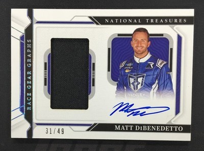 Matt DiBenedetto 2022 Panini National Treasures Race Gear Graphs Auto /49