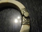 Vintage Turquoise Hinged Bangle Bracelet – Boho Statement Silver Tone India — photo 4