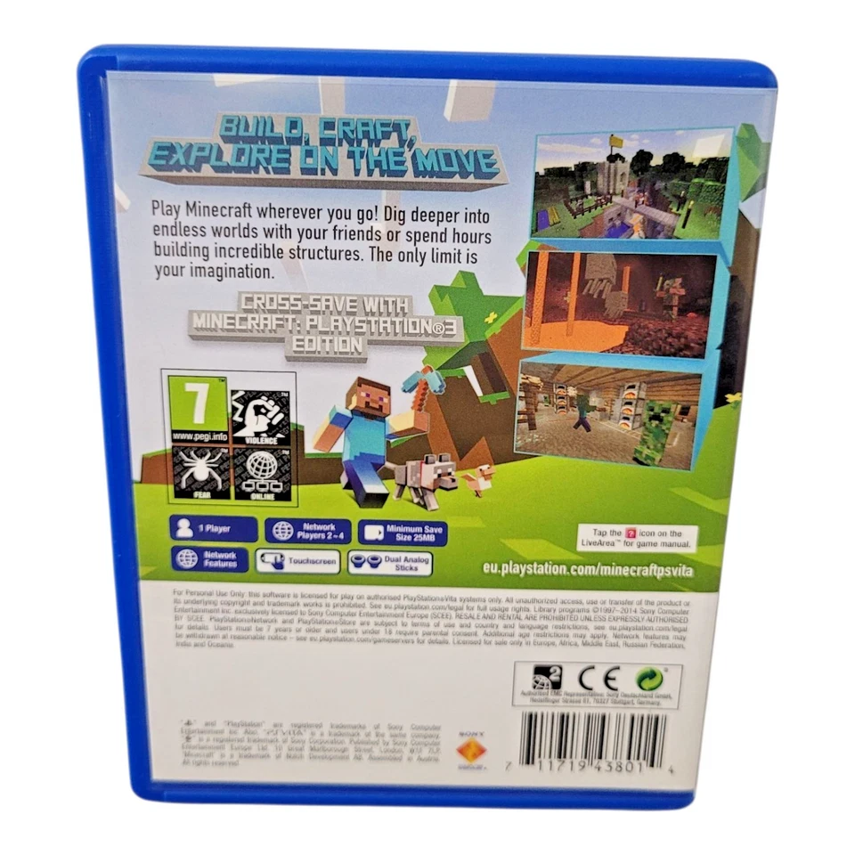 Minecraft Sony PS Vita Edition EXCELLENT Condition (Works on US consoles) - Image 3 of 3