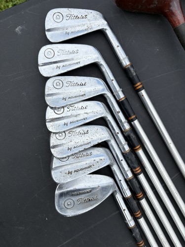 Vintage Titleist Acushnet Iron Set 3-7,9, SW And 3w,4w Stiff Steel Shafts RH - Picture 3 of 12