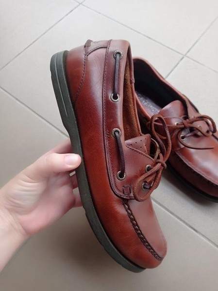 Men Clarks Heels Brown Leather 41.5 #7A0M