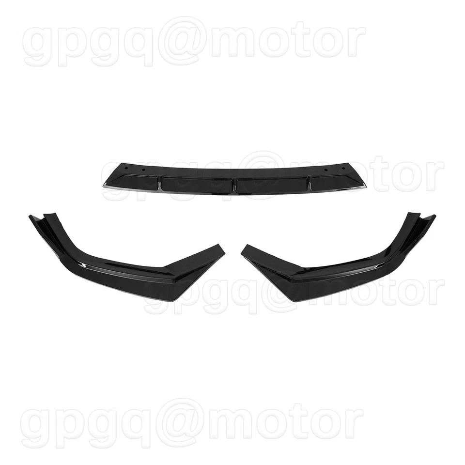 Kit divisor de labios parachoques delantero negro brillante estilo V para Honda CR-V EX LX 2023-2025 V Foto 3 de 4