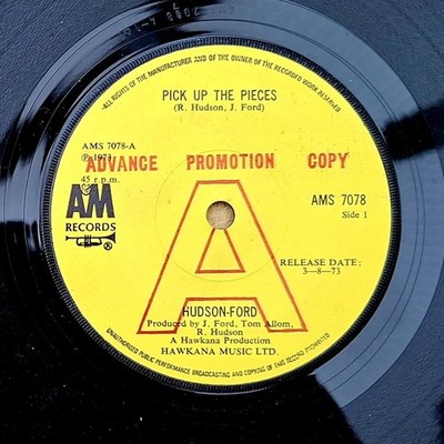 HUDSON FORD ''PICK UP THE PIECES'' Single UK Promo DEMO 45 7'' 45 U/min Stereo Vinyl