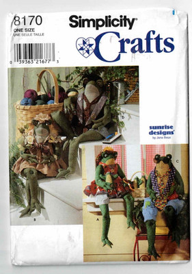 26'' FROGS Frog Doll Clothing Toy Pattern Simplicity 8170 Sunrise Designs 1998 VT