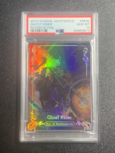 2018 Marvel Masterpieces 🔥 ePack Achievement Ghost Rider Rainbow PSA 10 🔥POP 2