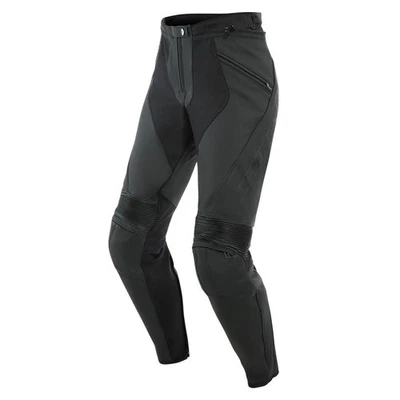 Pantalon de moto Cuir Femme Dainese PONY 3 Black-Matt - Photo 1/3