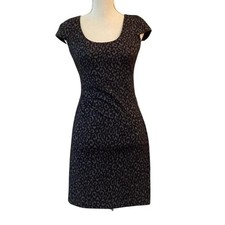 Ann Taylor: black Cheetah Print Dress Size 2