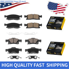 Front Rear Ceramic Brake Pads for 2011 - 2016 Dodge Durango Jeep Grand Cherokee