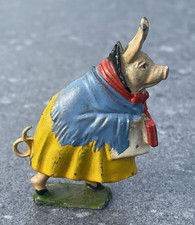 BRITAINS VINTAGE PREWAR LEAD RARE LARGE CADBURYS COCOCUB MRS PIE PORKER 1934