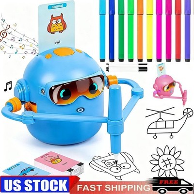 Educational Interactive Drawing Robot For Kids Learning Toys With 100 Word CarOY