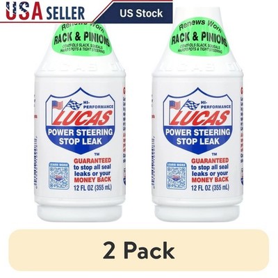Power Steering Stop Leak 2 Pack 12oz Automotive Additive Seal Repair Solution US