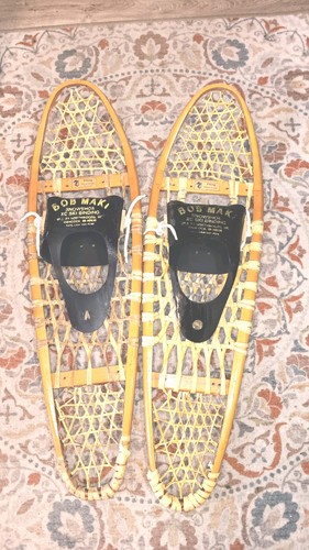 Viking.Canada.10x36 Wooden Snowshoes.Bob Maki.XC Bindings VG++Vermont Pick Up 