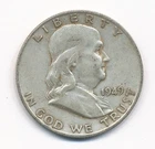 1949 D FRANKLIN SILVER HALF DOLLAR