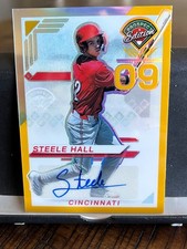 Steele Hall 2025 Prospect Edition True Gold Prizm 5/10 Cincinnati Reds Rookie
