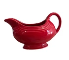 Fiesta Ware Scarlet Gravy Boat pre-1986 Sauce Red Homer Laughlin HLC Fiestaware