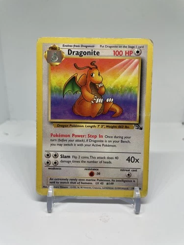 Dragonite Fossil Unlimited Rare Pokemon TCG WOTC 19/62 - HP