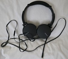 SONY Genuine MDR-XB550 Stereo WIRED Headphone  BLACK Tested  Work