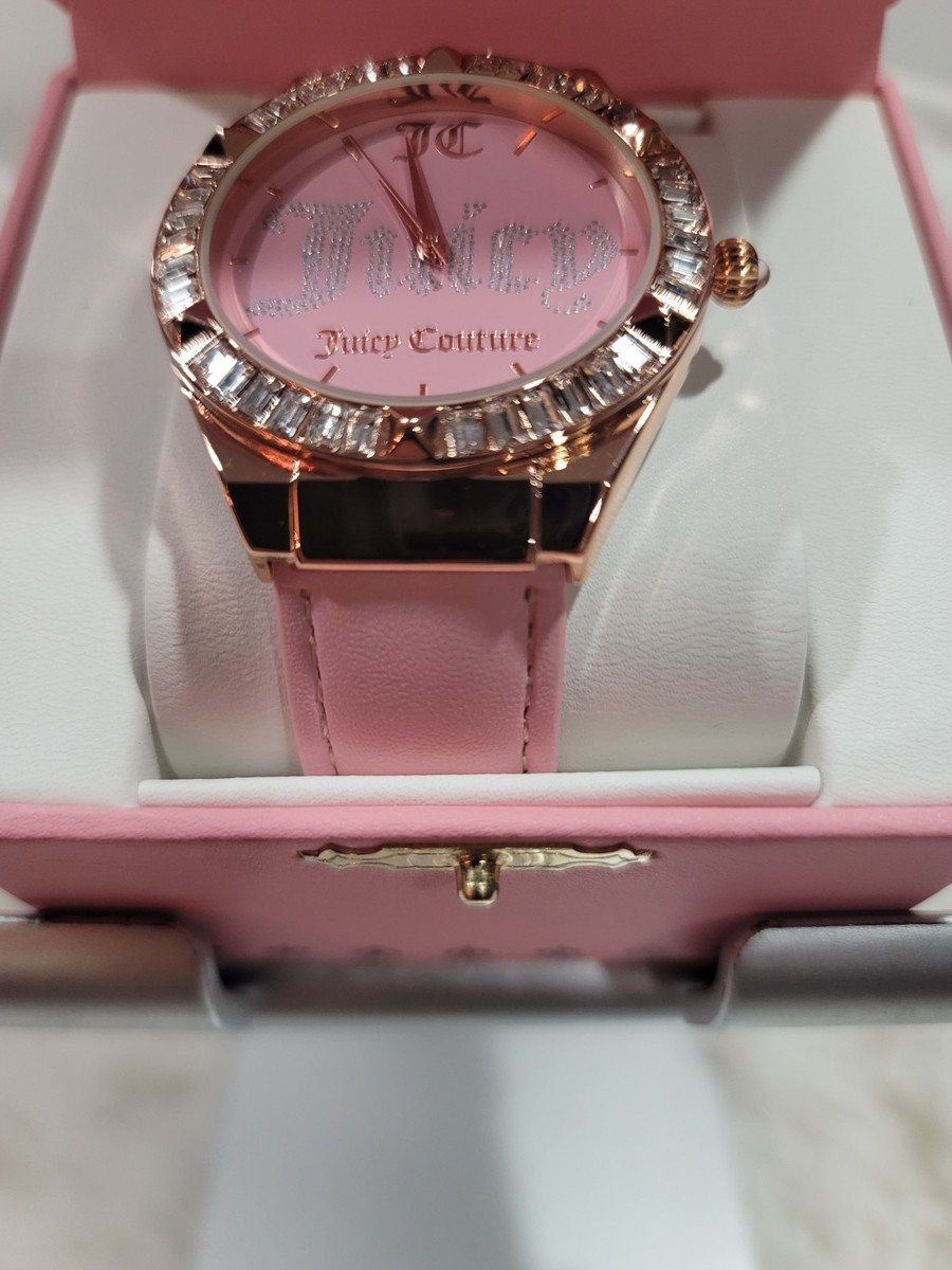 Juicy Couture Pink Watch with Rhinestone: BRAND NEW Juicy Couture Crystal Rose Gold Toned watch Pink Bezel  main image 4