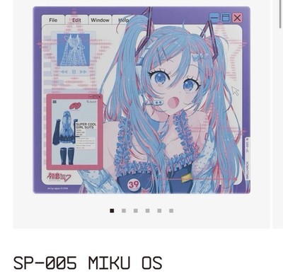 Wallhack SP-005 Miku OS Glass Mousepad IN HAND SHIPS IMMEDIATELY