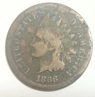 1866 Indian Head Penny Cent -  Filler-  Tough Date - No Reserve