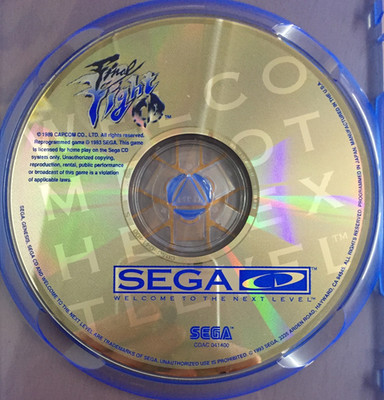 Final Fight SEGA CD Authentic GAME DISC ONLY Genesis BEAT EM UP Tested & WORKING