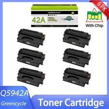 6 PK Q5942A 42A Black Toner Cartridge For HP LaserJet 4350tn 4350Dtnsl 4250n