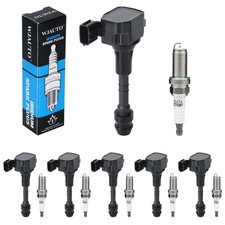 Set of 6 UF349 Ignition Coil Pack and Iridium Spark Plugs 6376 Compatible wit...