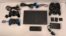 PlayStation 2 Bundle - Tested/Working - 4 Controllers - Lots Of Games