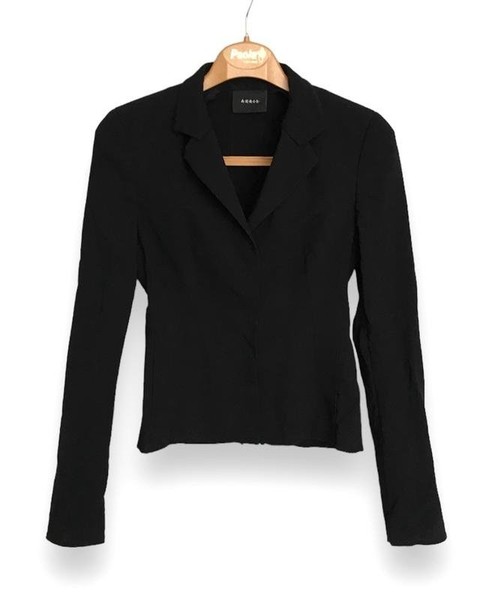 Women Akris Blazer Black Wool 34 / XS / 42