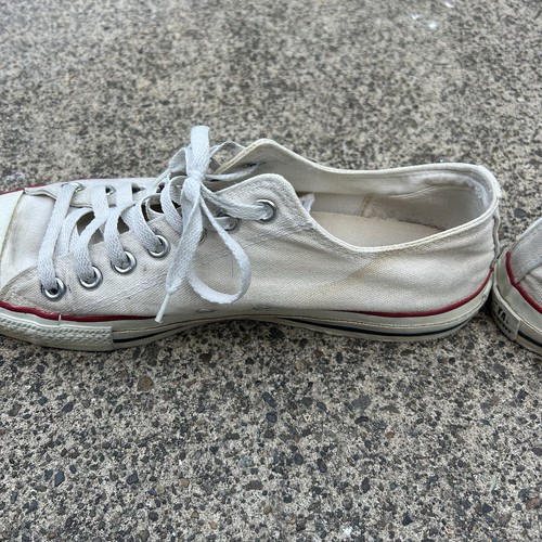Made In USA Converse All Star Chuck Taylor Low Top White, Size 10 - Picture 2 of 8