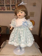 Antique Girl Doll 21” Bisque Head K&K Toy Company? Blue Eyes German “K&K 94”