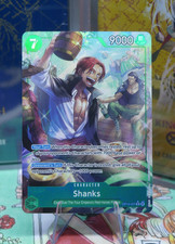 One Piece TCG Shanks OP14-027 Azure Sea Seven English NM Alt Art Parallel Holo