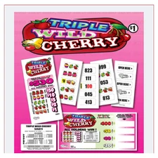 Triple Wild Cherry Pull Tabs – 900ct $1 Game | Fundraiser Charity Bar Bingo