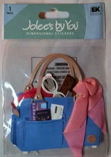 Jolee's Boutique Scrapbook Stickers Carry On Purse Bag Passport Sunglasses Rare