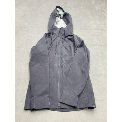 Prana Gray Hooded Zip Up Rain Jacket Women's Medium W2ELIZ114