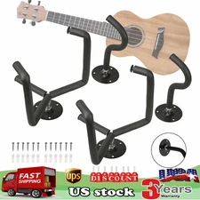 2 Packs Horizontal Guitar Wall Mount Hanger Stand Holder Hook wall Display Bass