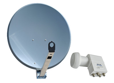 Sat-Spiegel Gibertini 65cm ALU 0,1dB Original PL OP 70 Full HD Quattro LNB HDTV