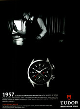 Orologio Tudor Heritage Advisor 2013 lanciato 1957 aereo viaggio VINTAGE STAMPA ANNUNCIO
