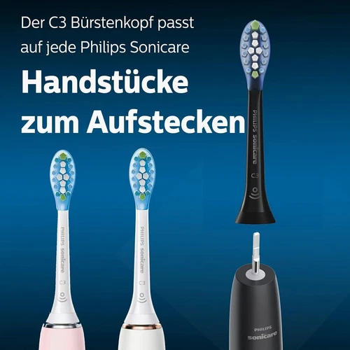 4x Philips Sonicare C3 Weiß Premium Plaque Pflege Bürstenköpfe Schallzahnbürste - Bild 3 von 17