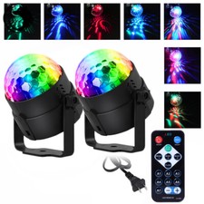 2pack Disco Party Lights Strobe LED DJ Ball Remote Control Bulb Dance Lamp Decor