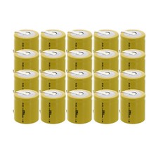 20x 1/2D Size 1.2V  Rechargeable Batteries w/Tabs For Razor FRS Solar DIY Pack