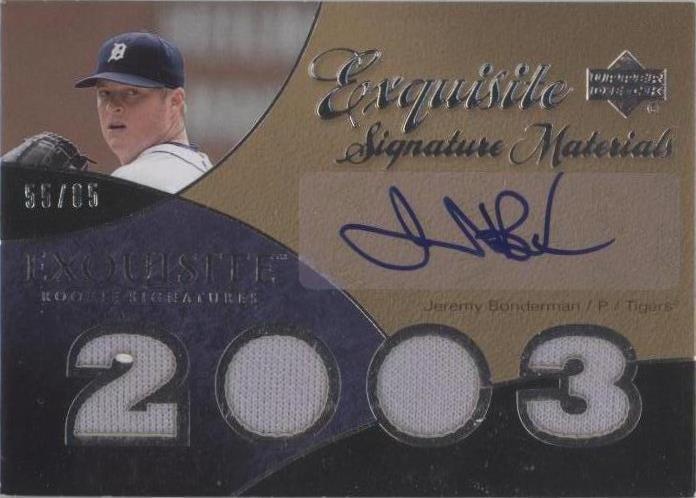 2007 Upper Deck Exquisite Rookie Signatures - Jeremy Bonderman #ESM-BO - 1 of 1
