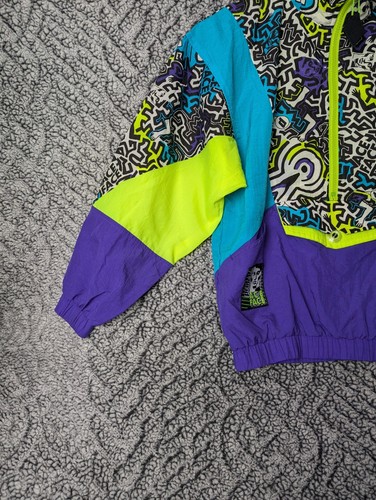 Vintage Retro Prince Ace Face Tennis Multicolor Light Jacket Youth Medium 10/12 - Picture 4 of 24