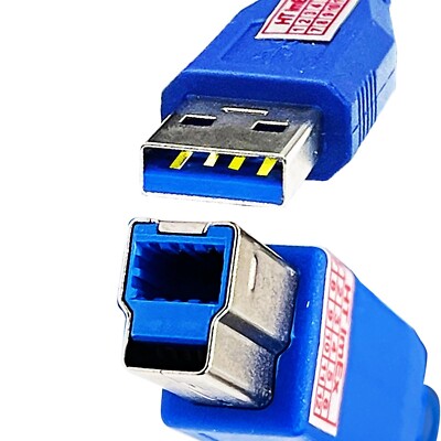 Blue USB 3.0 cable A-Stecker zu B-Stecker - Length: 1m - Superspeed 5 Gb/s