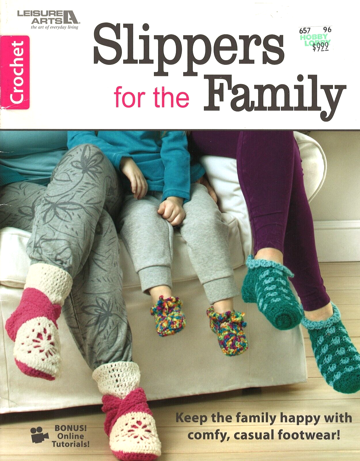SAOLA ARTI PER IL TEMPO LIBERO Pantofole per la famiglia modello uncinetto SOLO ISTRUZIONI
