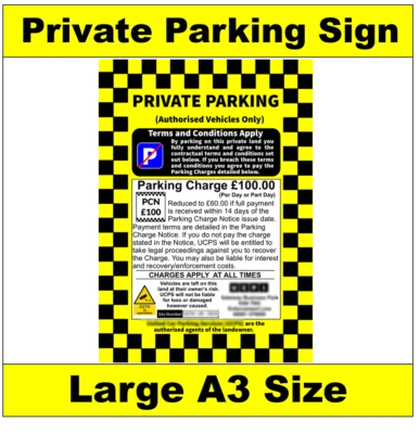 PARKINGENFORCEMENT No Parking Sign for Parking Enforcement in Private Car Parks and on Private Land