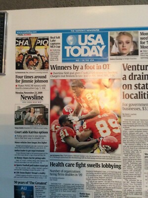 BRANDON FLOWERS USA TODAY  KANSAS CITY CHIEFS 2009 POSTER PRINT 