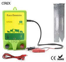 12V 2J Electric Fence Energiser DC Battery Power Poly Wire Tape 18Km Farming Kit