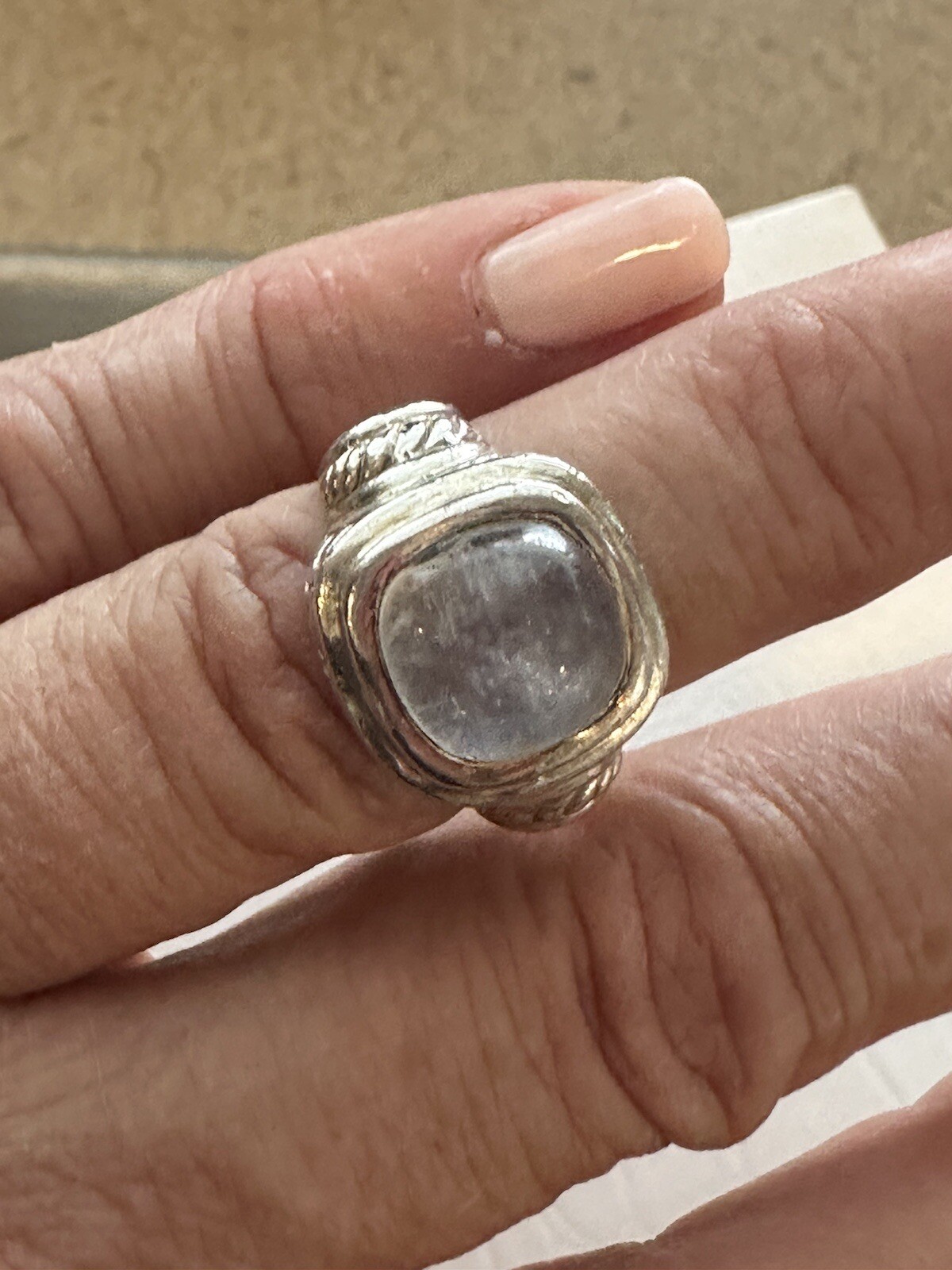 Gorgeous Unique Opalescent Sterling Silver Statem… - image 13